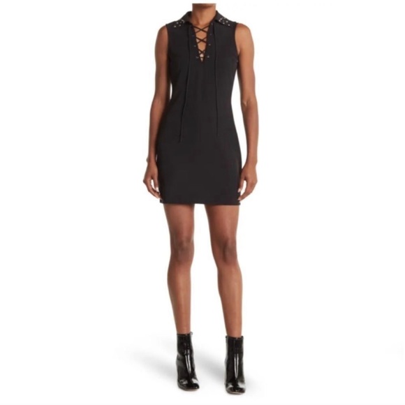 NWT Jeremy Scott Size 6 Sleeveless Tie Up Front Designer Dress - Picture 2 of 11